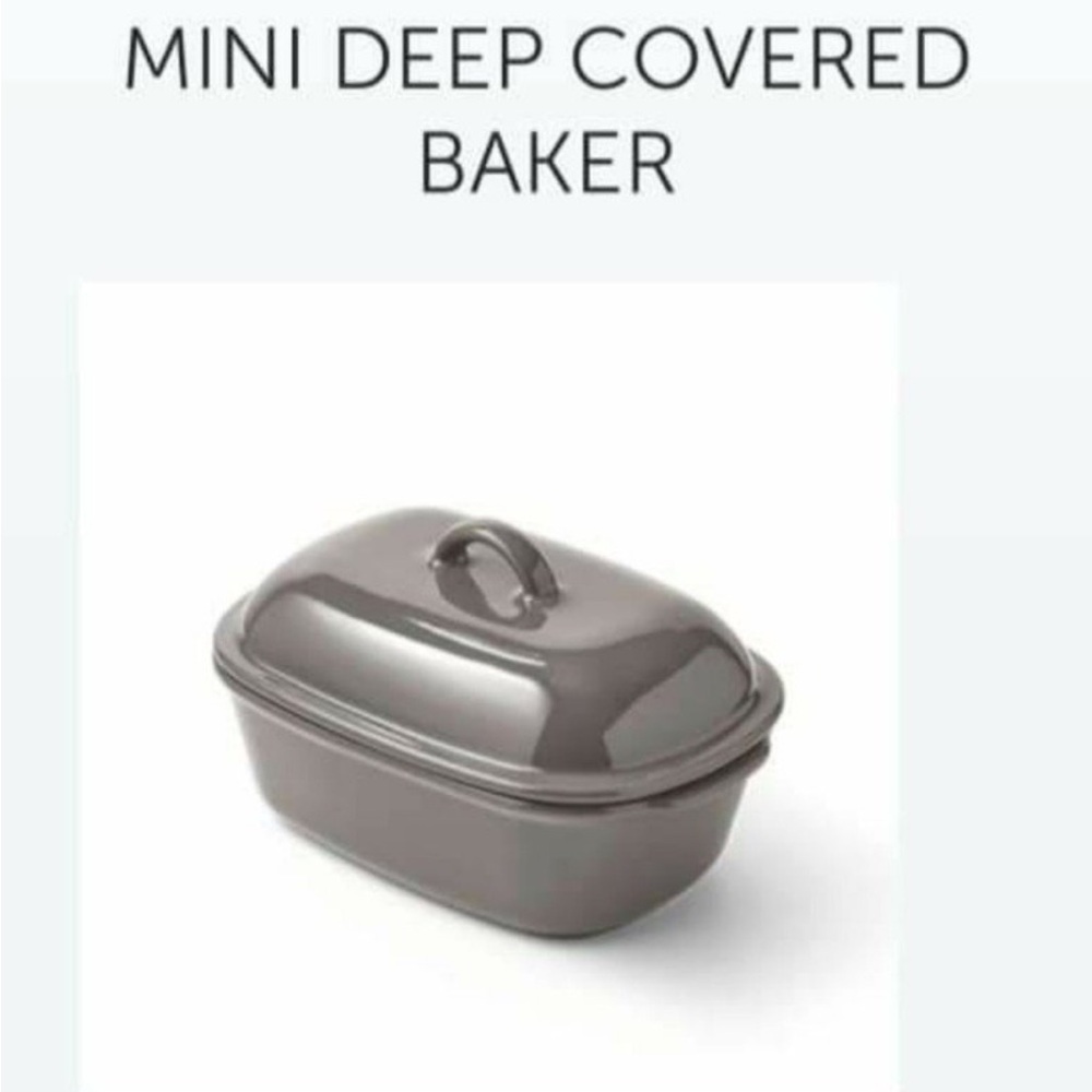 Pampered Chef Gray Mini Deep Covered Baker- LID ONLY